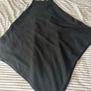 Black Knit Poncho